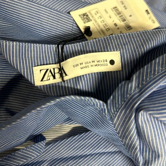 Zara Blue and White Midi Dress - Picture 13 of 13